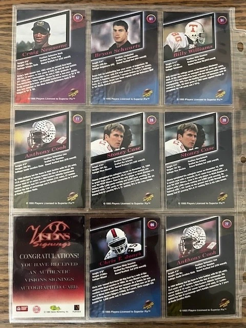 1995 Billy Williams Superior Pix 95 Draft Authentic Signature 3665/5000 - Image 2 of 2