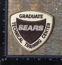 Vintage SEARS Technical Training Center Graduate Automotive Mechanic Patch Brown