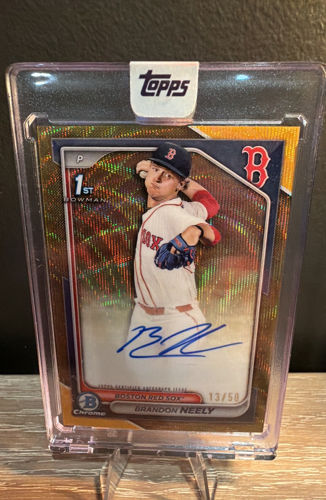 2024 Bowman Draft - Chrome Prospect Auto Brandon Neely #CPA-BN Gold Wave /50
