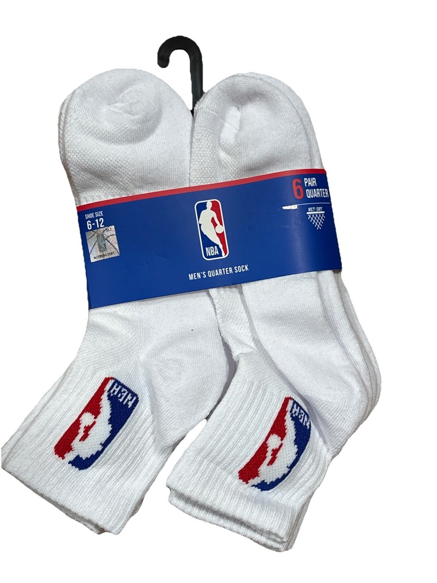 Mens Socks Nba Logo Socks Pack NBA Logo Basketball Men Quarter
