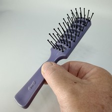 Vintage 1980s GOODY Vented Hair Brush Pocket Travel Purple Ball Tip USA 6 USA