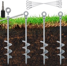 30 Inch Ground Anchor Heavy Duty Earth Anchors Set Screw in for Mobile Home, Swi