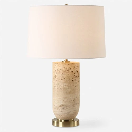 Uttermost 30409-1 Aubrey 25" Tall Buffet Table Lamp - Travertine - Picture 1 of 5