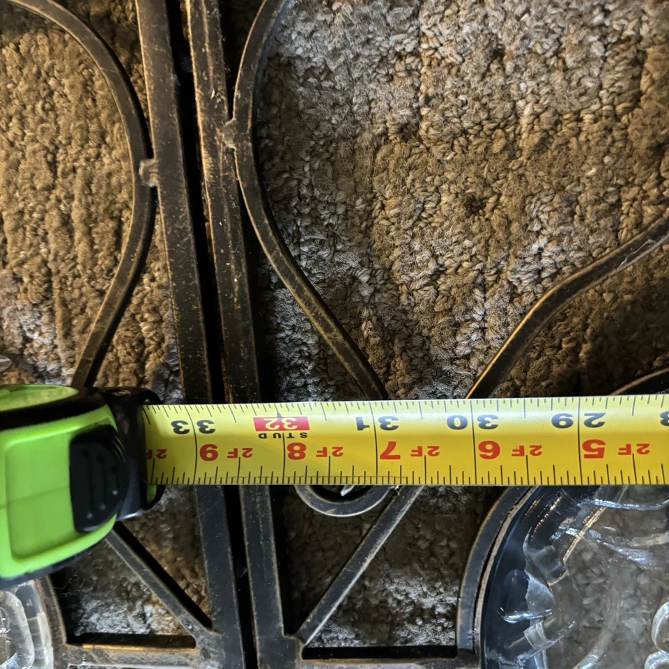 Винтажный кованое железо, камин экран, (Fleur De-Lis) черный, - Изображение 4 из 4