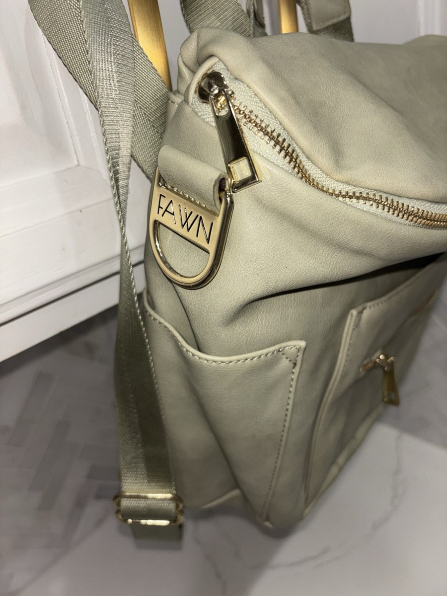 Fawn Design Mini Backpack Sage Green Vegan Leather Drawstring Flap Bag NWT FDProduct-463.jpg?v=1554497936  main image 4