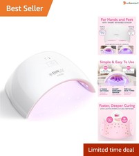 Pink UV LED Nail Lamp with Auto Sensor Quick Dry for Perfect Gel Nails