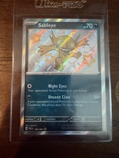 Pokémon Sableye TCG Shiny Holo Card 184/091 Sv: Paldean Fates