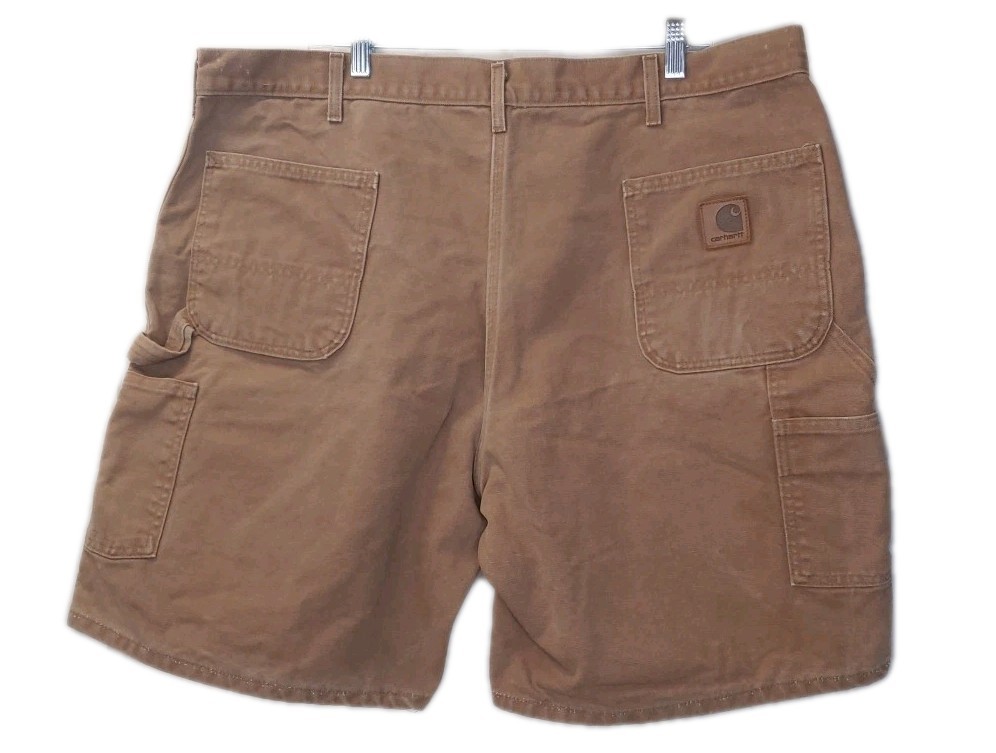 Carhartt 2 Carpenter Cargo Shorts Men 42 Brown Canvas Grunge Streetwear Y2k Vtg thumbnail 8