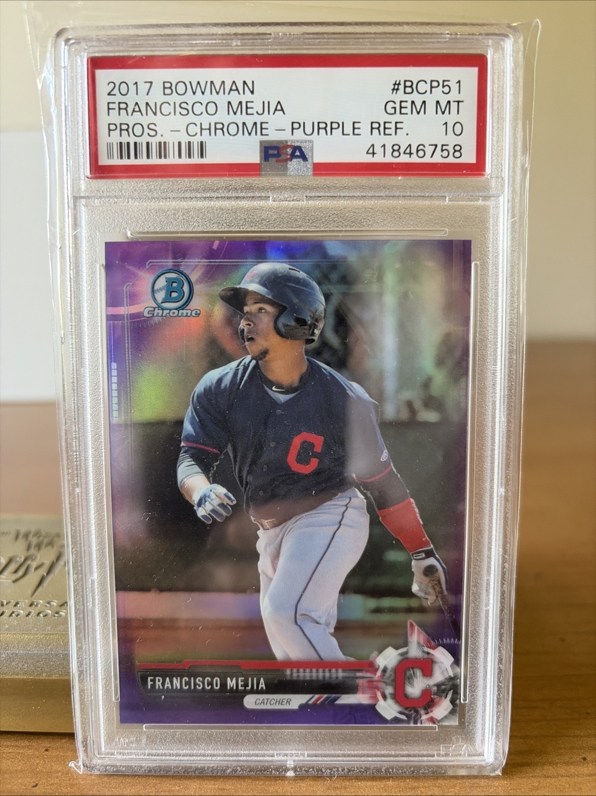2017 Bowman Chrome Francisco Mejia BCP51 Purple Refractor /250 PSA 10 GEM Rookie