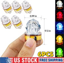 6PCS Fishing Lights LED Deep Drop Underwater Flashers Water Activated Lighted