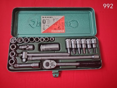 Stahlwille Steckschlüsselsatz No.45/49/18/5 Werkzeugkasten Oldtimer Werkzeug 
