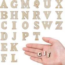 Cobee 208Pcs Wooden Letters, Small Wooden Letters, 0.6 Inch Wood Burning Letter,