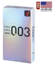 Okamoto 003 Extra Thin 0.03mm Condoms 12 pcs, Natural Latex, US Seller