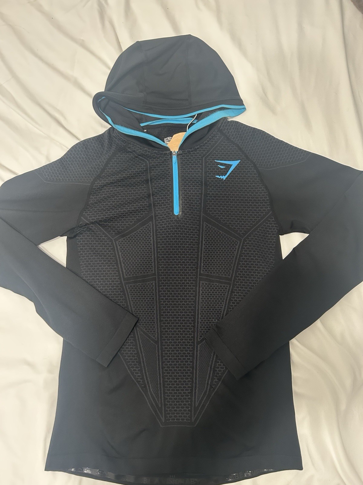 2016 OG version Gymshark onyx v1 blue hoodie size large