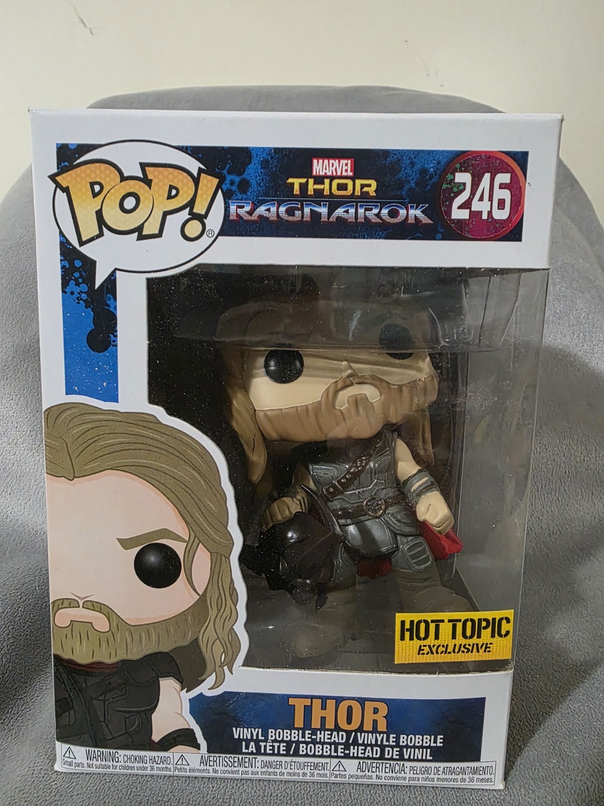 Funko Pop Thor Ragnarok Vinyl Bobble-Head 246 Hot Topic Excl