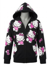 Women s Hello Kitty Full Zip Hooded Sweater