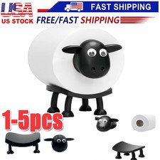 1-5 Pack Sheep Toilet Paper Roll Holder Set OPP Packaging - Cute Bathroom Decor