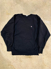 Champion Reverse Weave - Black - Large - Vintage 90 s Fade Wear