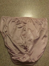 VINTAGE OGLA/WARNERS 20059 ~  ROSE / PINK ~  SATIN HI-CUT PANTIES ~ X-LARGE