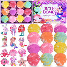 Bath Bombs for Kids with Surprise Toys Inside, 12 Pcs Kids Bath Bombs Gifts for