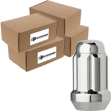 Chrome 7/16-20 Lug Nuts For Aftermarket Wheels - Closed End Spline - Case of 400