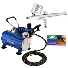 GRAVITY Dual-Action AIRBRUSH KIT SET Air Compressor Spray Auto Paint Hobby Craft