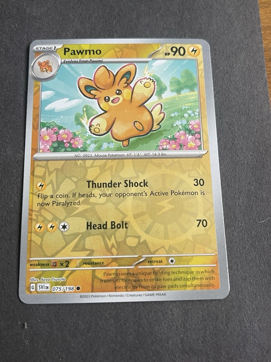 Reverse Holo Pawmo 075/198 Common SV Scarlet & Violet Base Set