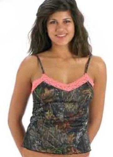 Mossy Oak Camouflage Camisole Pink Lace 