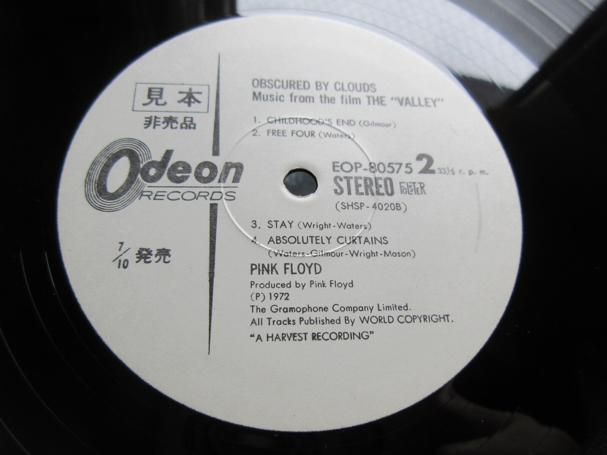 Pink Floyd Obscured by Clouds Japan Promo Odeon Label Vinyl LP in