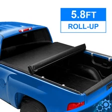 Tonneau Cover Soft Roll-Up 5.8FT Truck Bed For Sierra Chevy Silverado 1500 07-24