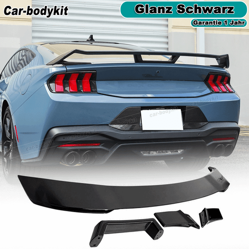 Glanz Schwarz Heckspoiler Spoiler Lippe für Ford Mustang GT Dark Horse 2024-2025 - Bild 1 von 10