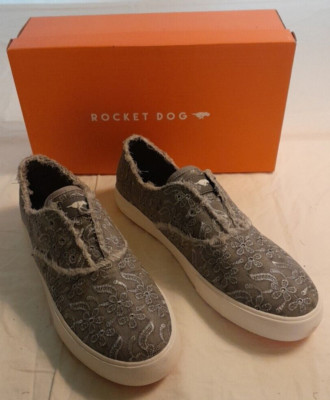 Rocket Dog Afinake Grey Afina Kenner Eyelet Cotton Women's Size 10M New in Box