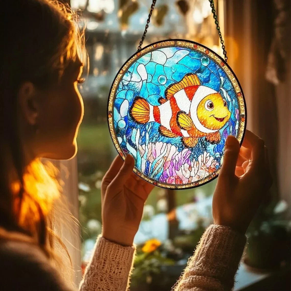 Finding Nemo Stained Glass Suncatcher Window Hanging Decor