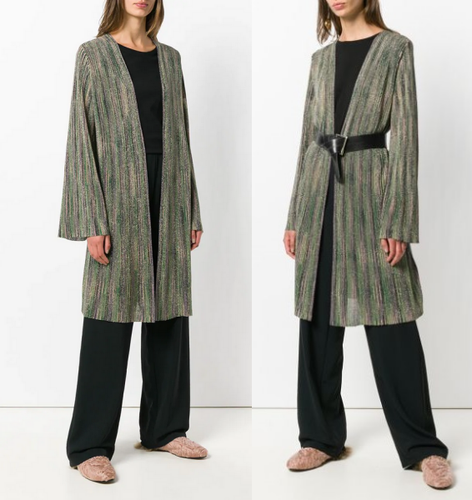 M MISSONI Multi Color Fine Metallic Rib 