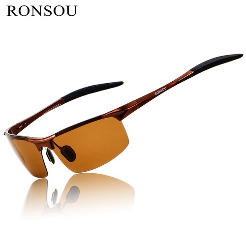 RONSOU Men Sport Al-Mg Polarized Sunglasses Unbreakable For Driving Fishing Golf - Picture 3 of 54