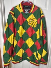Technine XXL TEAM SIZE Diamond Insulated Snowboard Jacket Rasta Vintage Rare!