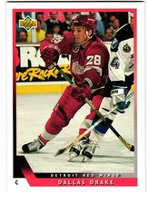 1993-94 Upper Deck #50 Dallas Drake Rookie Detroit Red Wings