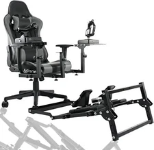 Minneer   Flight Simulator Cockpit &Seat Fit Logitech Hotas Warthog Mount  Pedal