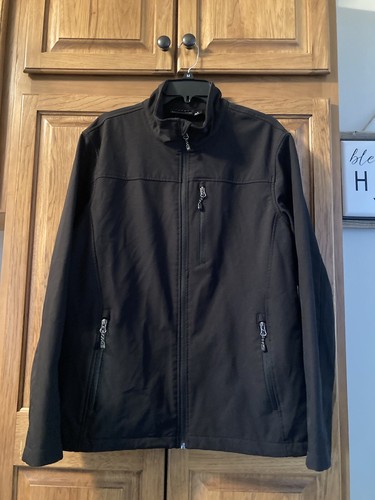 Swiss Tech Jacke schwarz mit durchgehendem Reißverschluss gefüttert Medium 38-40 schöne Herrenjacke