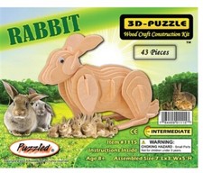 Holzbausatz Kaninchen - 3D Puzzle