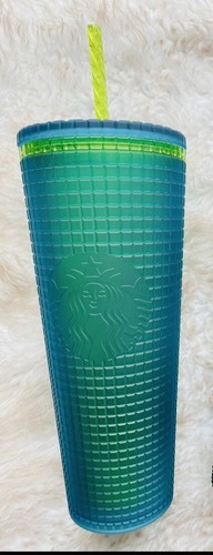 Starbucks Mt Dew Grid Cup Green Gem Cold Cup Tumbler Insulated Venti 24oz NWT - Picture 11 of 12