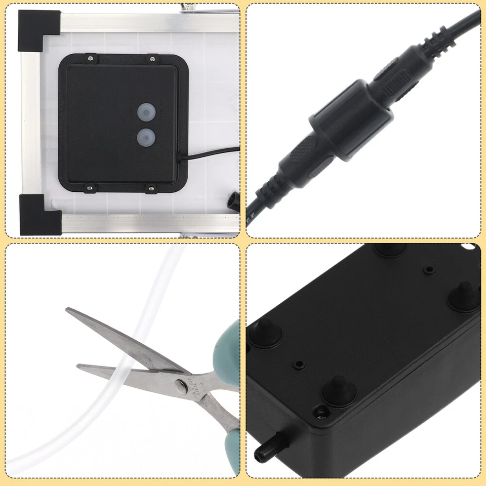 Pompa ad aria solare per acquario, acquario, pompa per acqua per laghetto, - Immagine 2 di 4