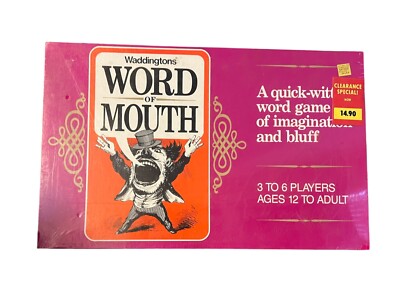 RARE New Sealed Word of Mouth Waddingtons Board Game 1984 Vocabulary Vintage