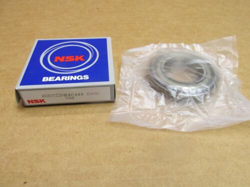 NSK 6007ZZNR Bearing Metal Seals 35x62x14 mm 6007 ZZ NR 6007NR 6007Z - Picture 1 of 3