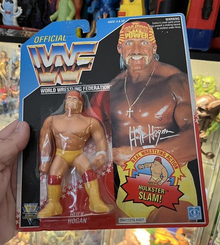 Vtg 90�s WWF WWE Hulk Hogan Hasbro Figure MOC #4 F...