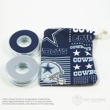 8 VVashers w/ Dallas Cowboys Fabric Bag Washer Toss / Washer Game Washers