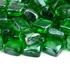 Pine Mountain - Fire Glass Cubes for Indoor and Outdoor Fire Pits or Fireplaces