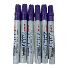 6 Markers Uni Paint Oil-base Paint Marker Medium Line Violet PX-20