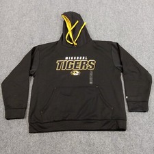 University of Missouri Tigers Hoodie Mens XL Black Hooded Sweatshirt NCAA Casual