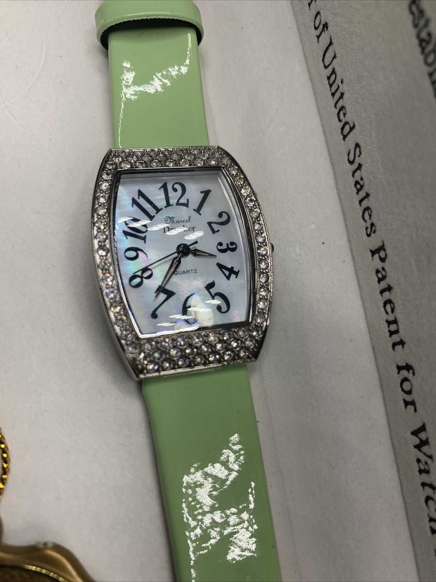 Marcel Drucker Collection Watch Green Band Green Face New Battery s-l400.jpg main image 2